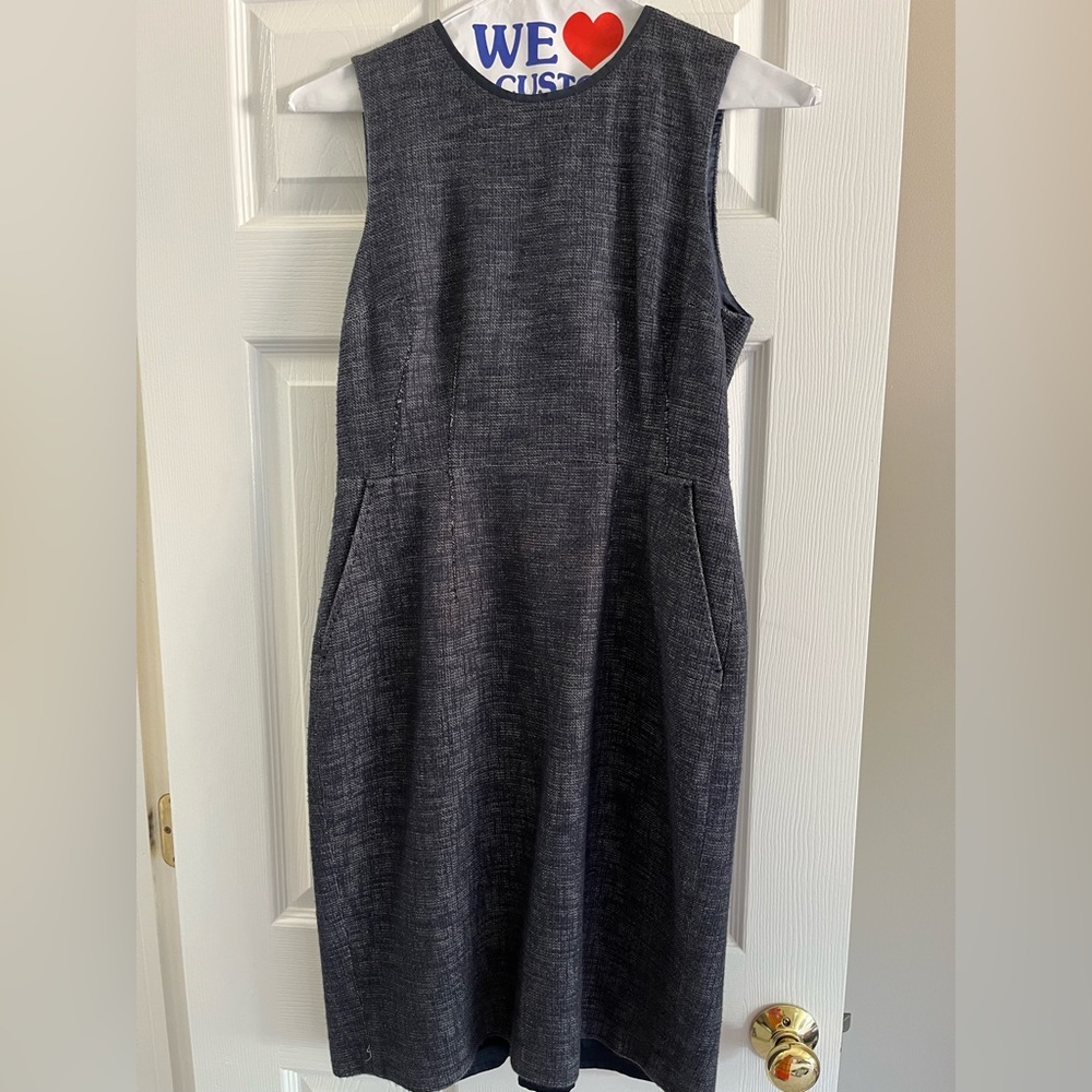 Elie Tahari Blue Gray Midi Dress
